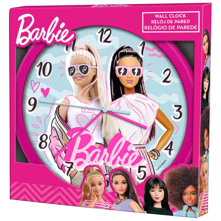 Reloj pared Barbie 25cm