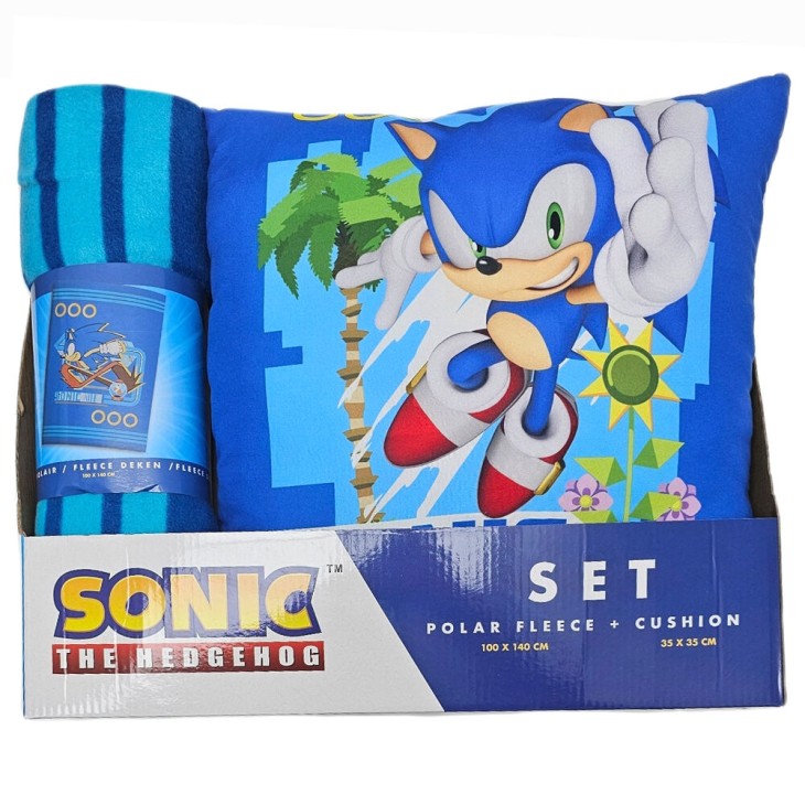 Set Manta Polar + Cojin Sonic