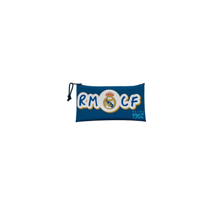 Estuche Portatodo Plano Real Madrid Azul