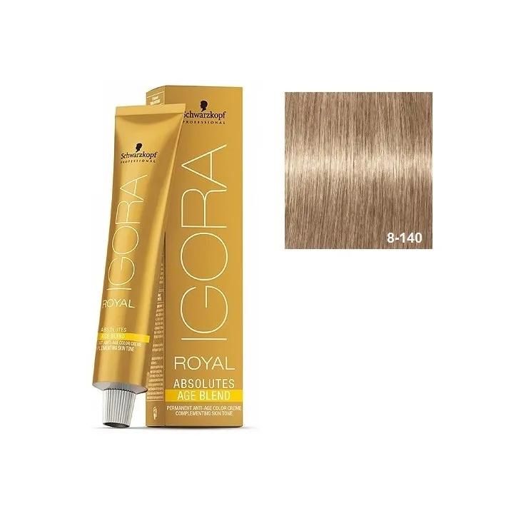 Tinte para el pelo - Schwarzkopf - Absolutes Age Blend - nº8.140 - Rubio medio beige dorado - 60ml
