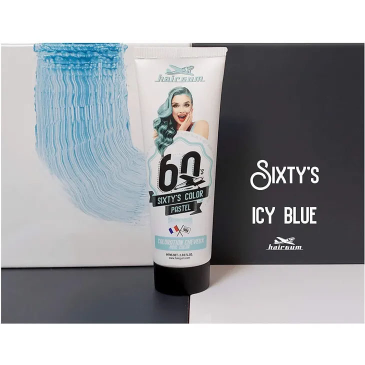 Sixty's color Icy Blue (pastel) - Hairgum
