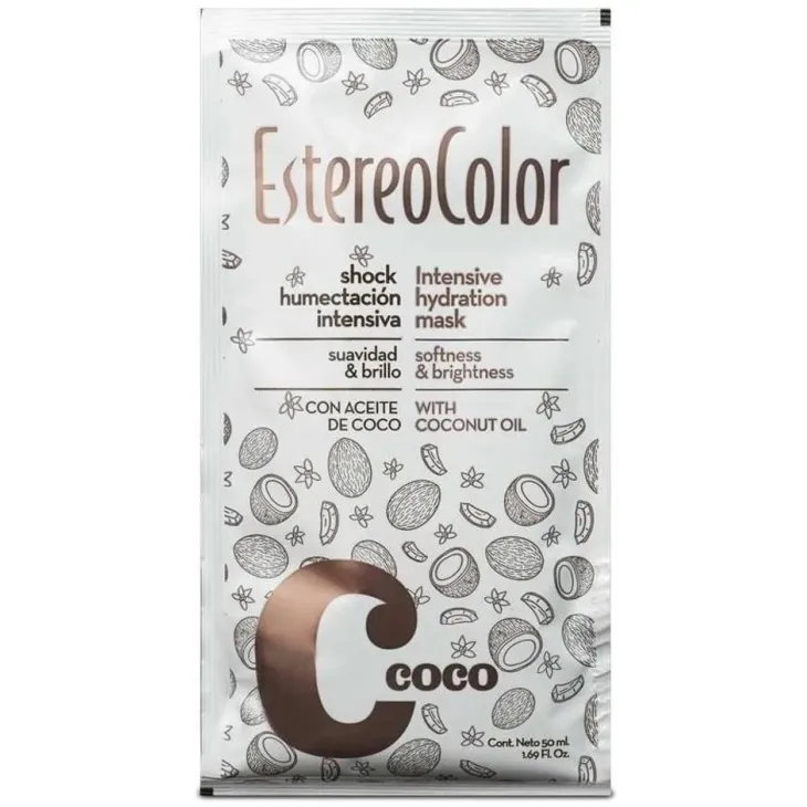 Estereocolor  Mascarilla Hidratante de Coco - Sobre 50g  en sobre unidosis